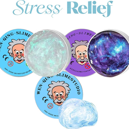 Crystal Slime Stress Relief Fidget Toy – Fluffy Putty for Kids