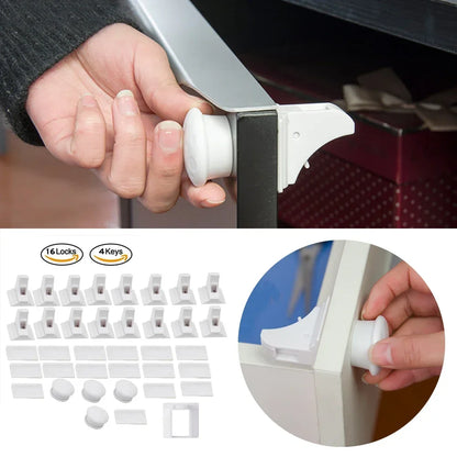 Magnetic Baby Safety Lock – Invisible Cabinet & Drawer Latch