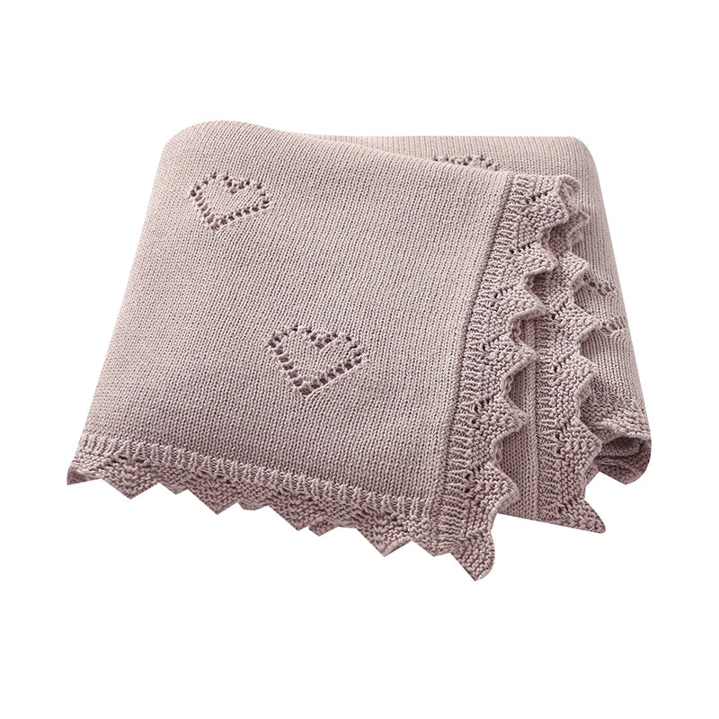 Baby Knit Blanket – Ultra-Soft Cotton Newborn Wrap 90x70cm