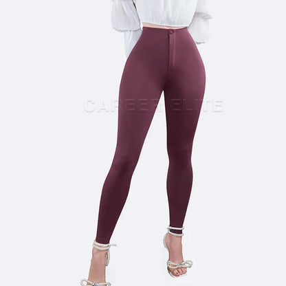 Women's High-Waist Push-Up Leggings – Stretchy Skinny Ankle-Length Pants