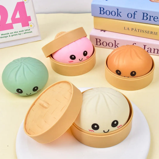 Dumpling Squishy Toy – Slow Rising Stress Relief Fidget Ball