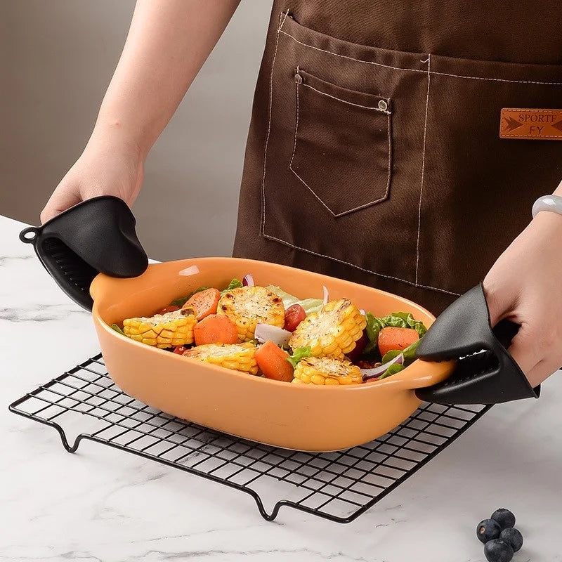 Silicone Oven Mitts 2pcs – Heat-Resistant Pot Holder Clips