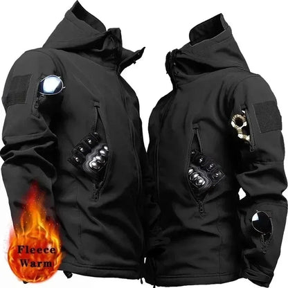 Men's Tactical Soft-Shell Hooded Jacket – Waterproof Military Outdoor Coat