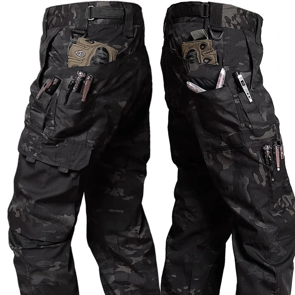 Men's Tactical Cargo Pants – Waterproof Multi-Pocket Combat Trousers