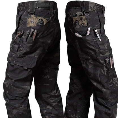 Men's Tactical Cargo Pants – Waterproof Multi-Pocket Combat Trousers