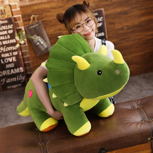 Dinosaur Stuffed Animal Plush Toy for Kids – Triceratops & Stegosaurus