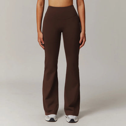 High-Waisted Wide-Leg Yoga Leggings - Push-Up Fitness Pants for Women