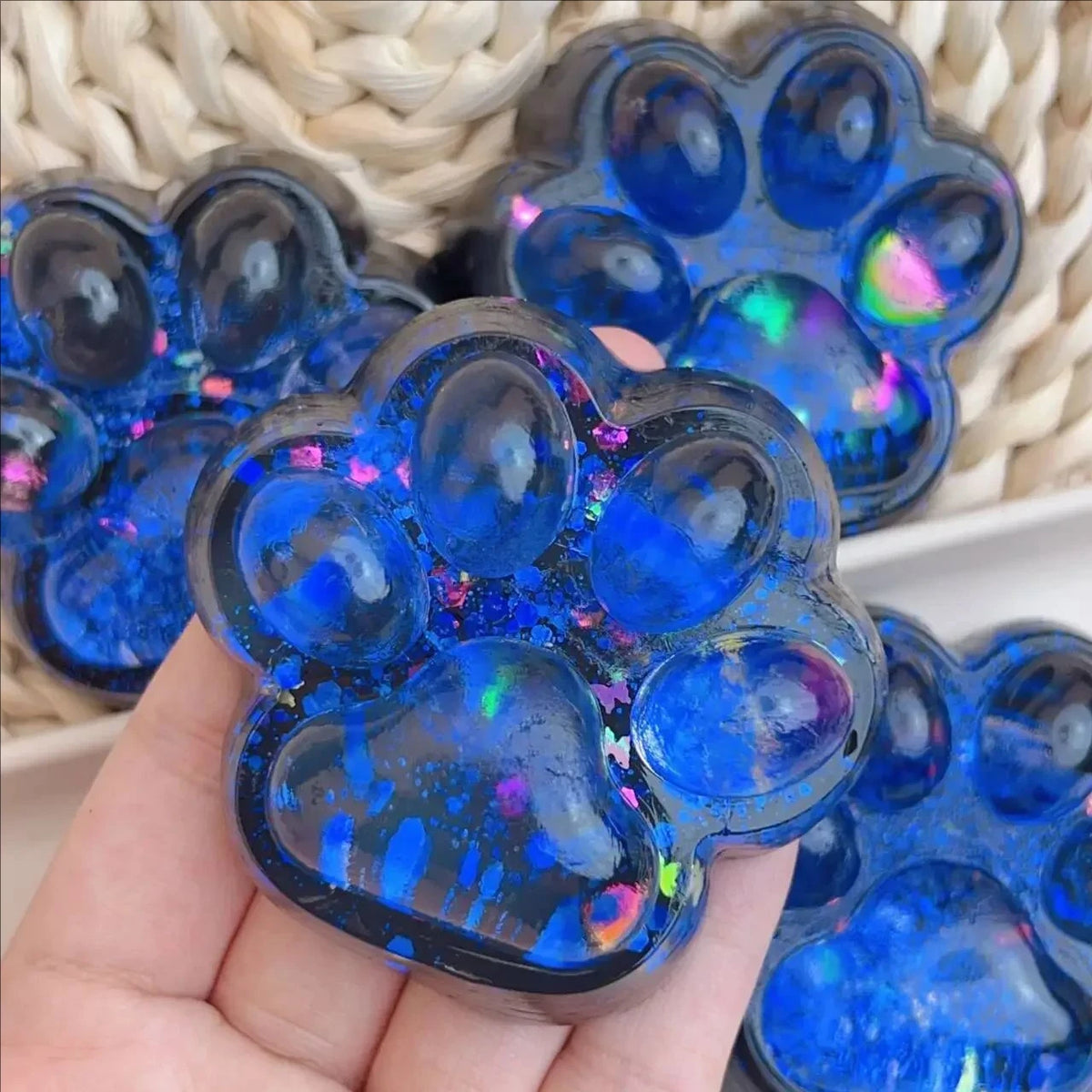 Mystery Squishy Fidget Toy – Kawaii Cat Paw & Food Surprise