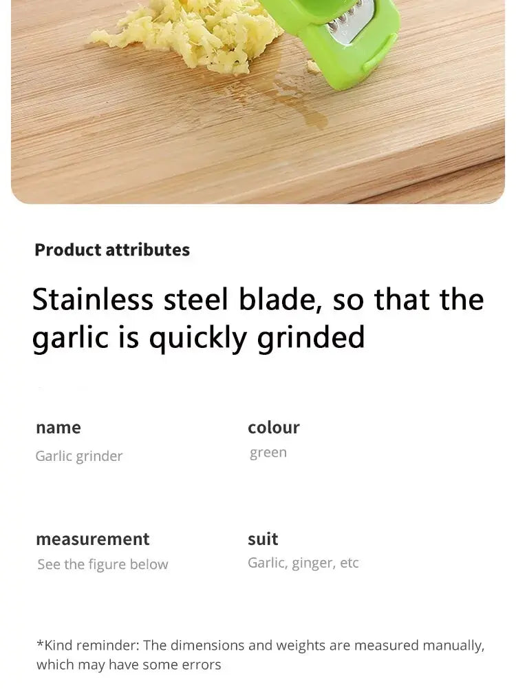 Mini Garlic Grater & Press – Manual Kitchen Garlic Tool