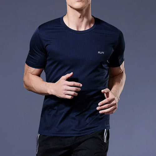 Men's Quick Dry Gym T-Shirt - Short Sleeve Running & Training Top