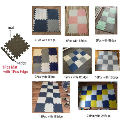 16-Piece Foam Baby Play Mat Interlocking Puzzle Tiles