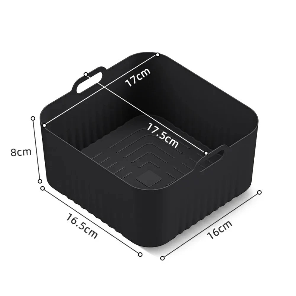 Silicone Air Fryer Liner – Reusable Rectangle Basket Insert