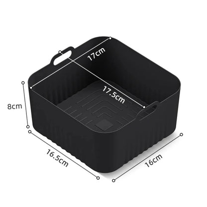 Silicone Air Fryer Liner – Reusable Rectangle Basket Insert