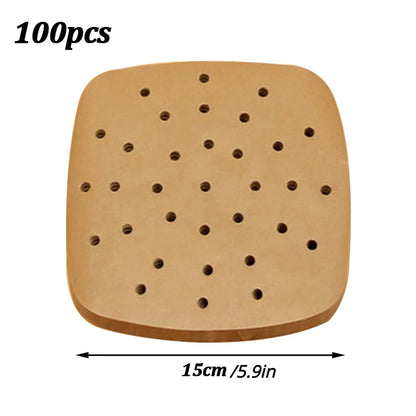 Air Fryer Parchment Paper Liners – Non-Stick Disposable Steamer Sheets