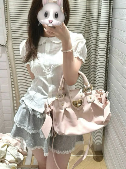 Bow Handbag for Women – Cute Harajuku Style Crossbody Purse