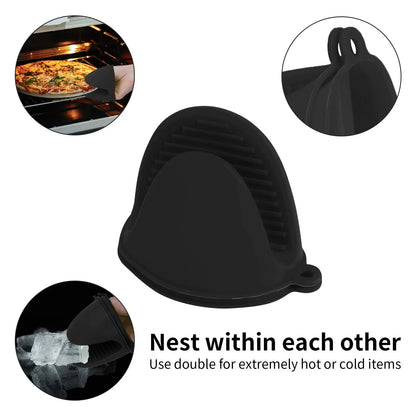 Silicone Oven Mitts 2pcs – Heat-Resistant Pot Holder Clips