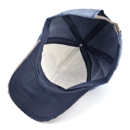 Vintage Washed Baseball Cap Letter Patch Snapback Hat Unisex