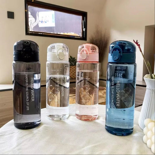 780ml Sports Water Bottle – Leakproof Clear & Frosted Gym Bottle