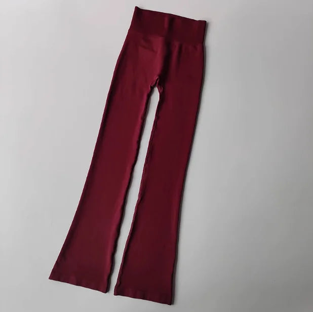High-Waist Seamless Micro Flare Yoga Pants for Women