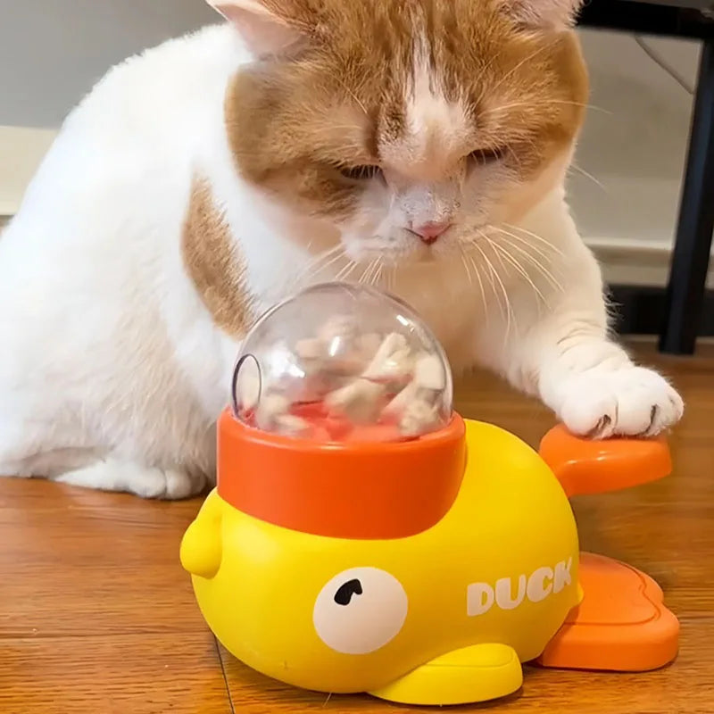 Duck Slow Feeder Puzzle Toy for Dogs & Cats – Interactive Food Dispensing Pet Toy