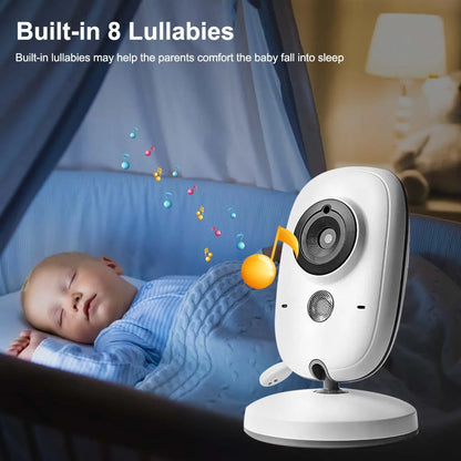Video Baby Monitor 3.5-Inch Screen Night Vision Two-Way Audio 2.4GHz Wireless