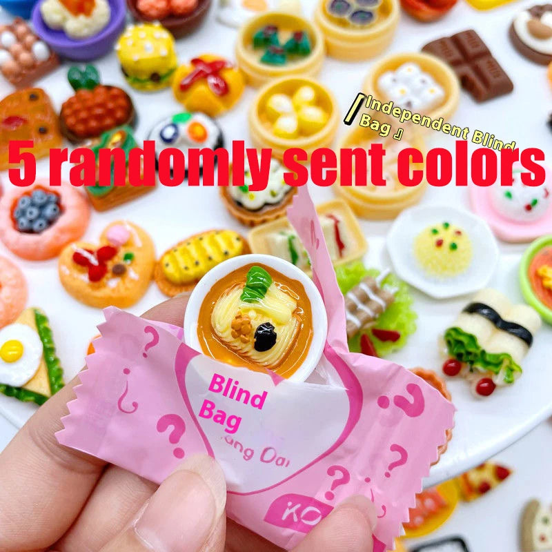 Mini Resin Food Charms Blind Bag – Random Assorted Flatbacks for DIY Crafts