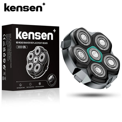 Kensen S15 6D Replacement Shaver Heads – Magnetic, Waterproof, Self-Sharpening