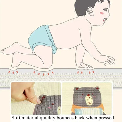 Baby Play Mat Double Sided – Non-Toxic EPE Foam Crawling Mat for Infants & Toddlers