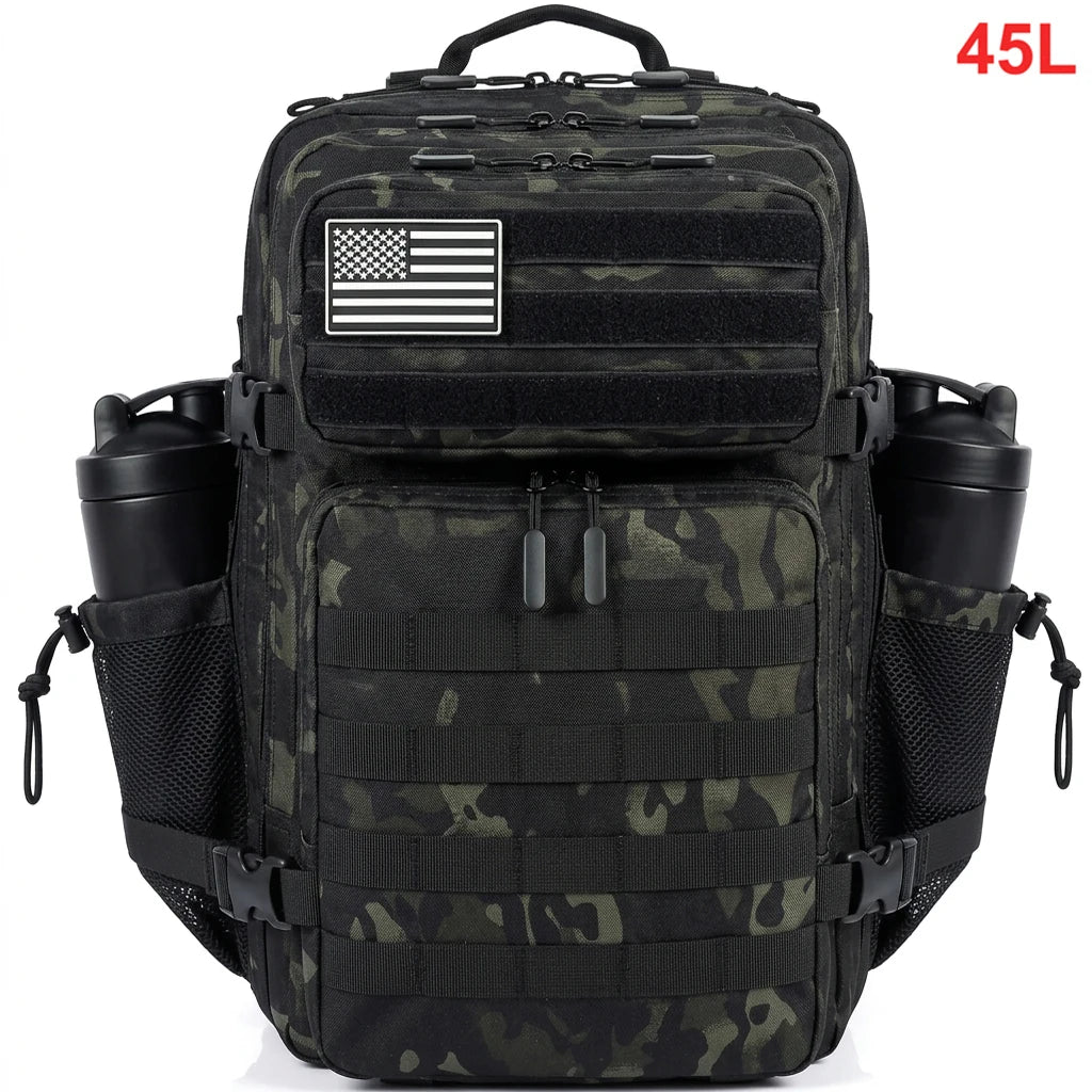 45L Tactical Backpack – Waterproof MOLLE Gym & Hiking Bag