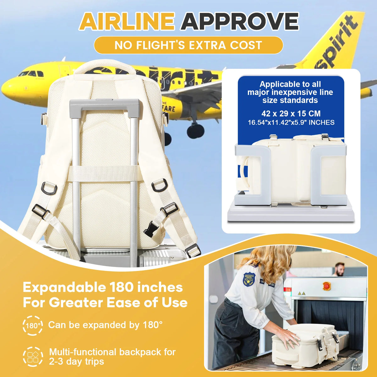 Travel Backpack with Vacuum Compression Pump – Cabin Approved
