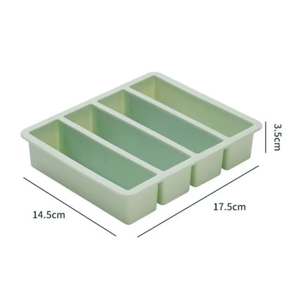 Silicone Freezer Tray 4-Grid Extra Large Sauce & Food Storage Mold