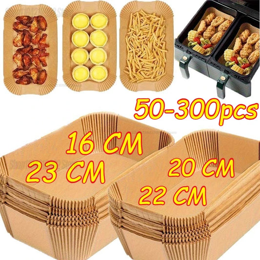 Air Fryer Disposable Paper Liners – Square, Round & Rectangle