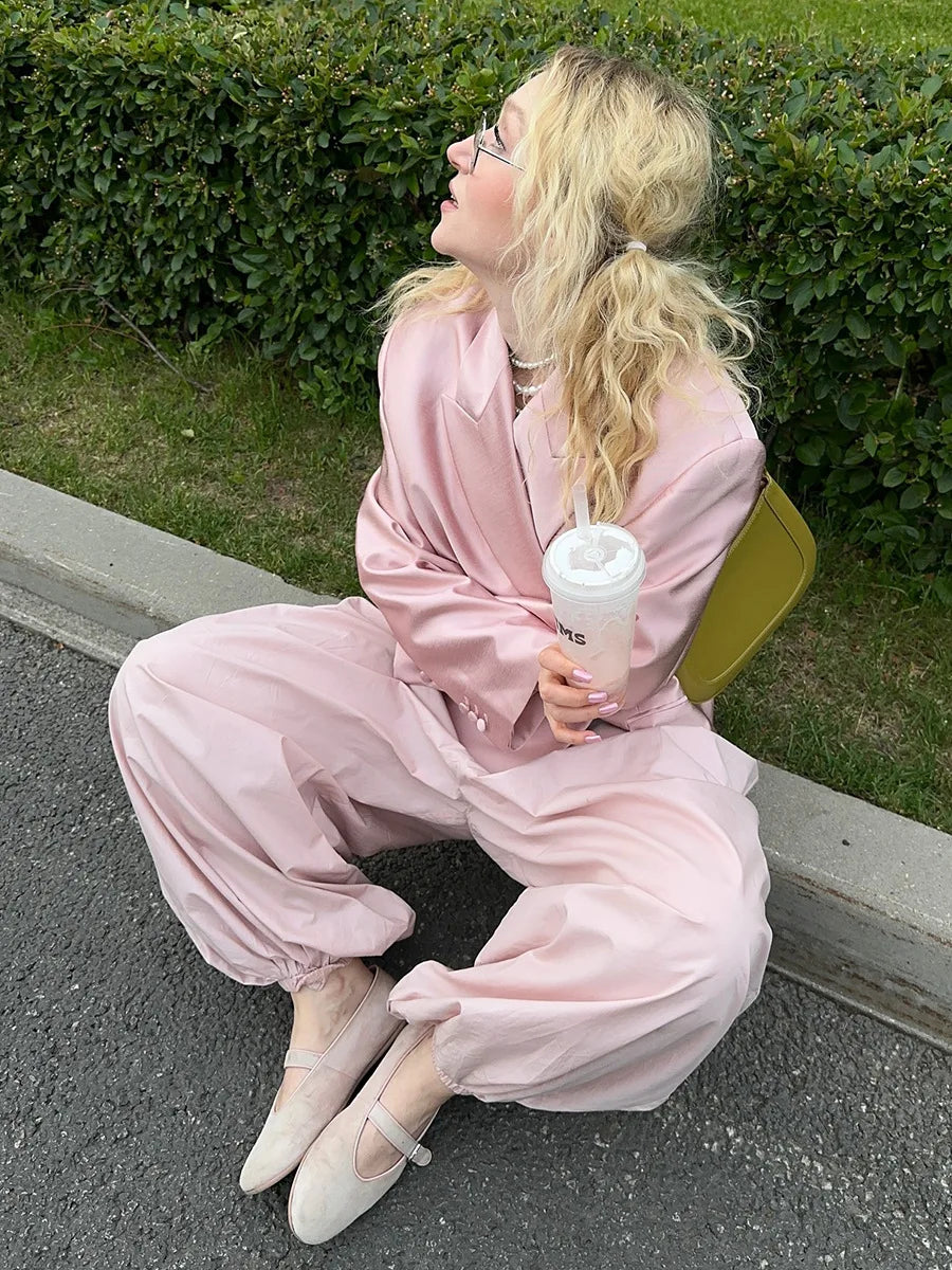 Women's Wide Leg Lantern Pants – Loose Cotton Casual Trousers