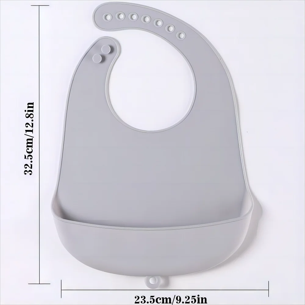 Silicone Baby Feeding Bib with Food Catcher Pocket
