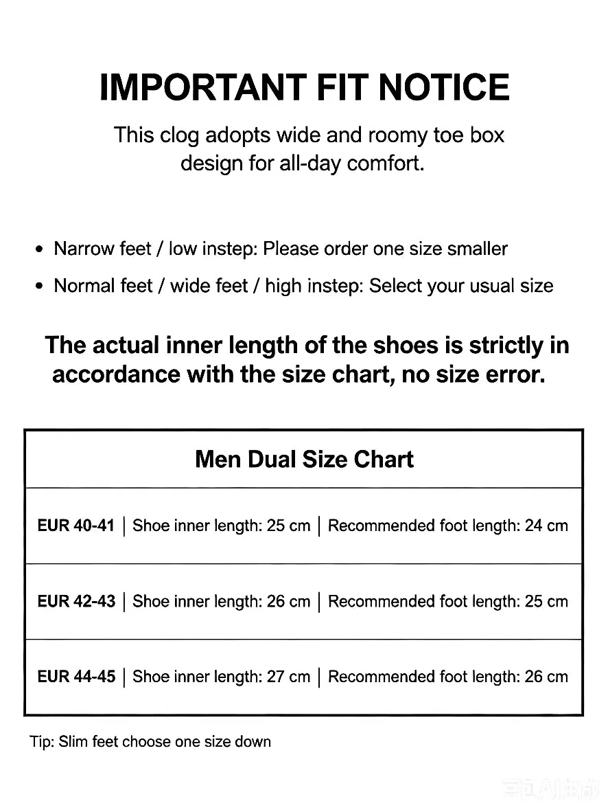 Arch Support Clogs – Thick Sole Ventilated Garden Shoes for Men & Women