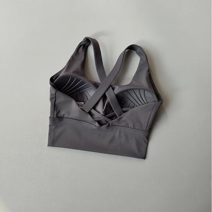 High-Impact Push-Up Sports Bra with Fixed Pads