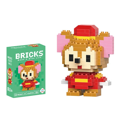 Cute Cartoon Mini Building Blocks Set – Disney & Sanrio Character Bricks