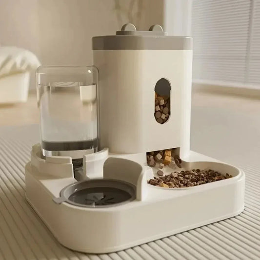 Automatic Pet Feeder & Water Dispenser – 2-in-1 Food Bowl Set for Cats & Dogs
