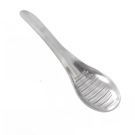 Stainless Steel Grater Spoon – Garlic, Ginger & Vegetable Grinder