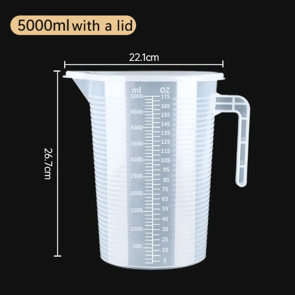 Clear Plastic Graduated Measuring Cup – Multiple Sizes with Lid Option