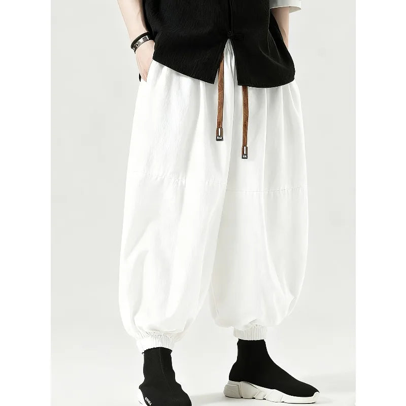 Men's Korean Style Harem Pants – Loose Cotton Baggy Trousers