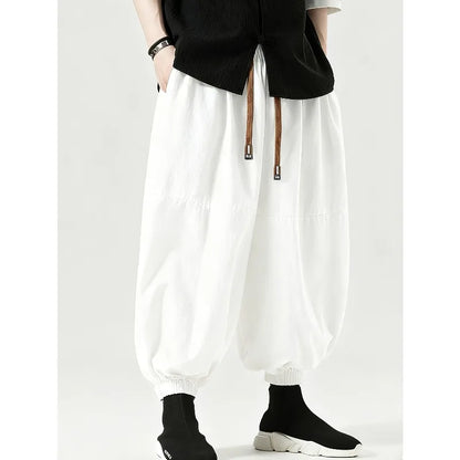 Men's Korean Style Harem Pants – Loose Cotton Baggy Trousers