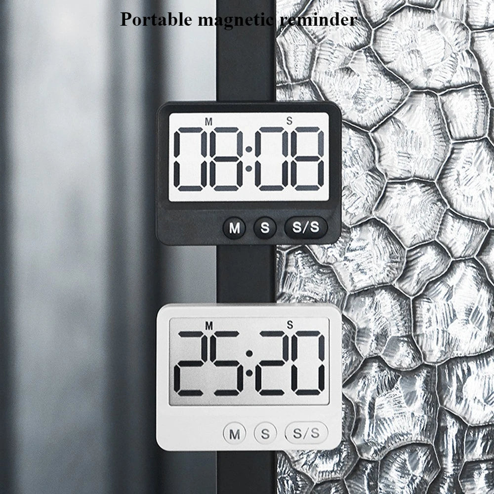 Digital Kitchen Timer with Large LCD Display & Magnetic Back