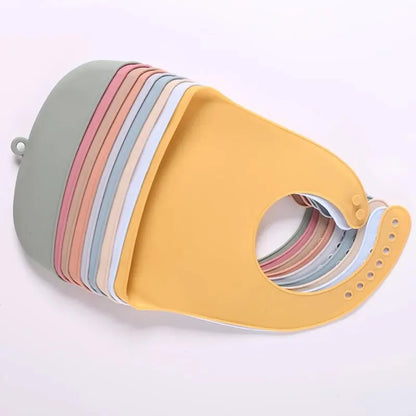 Silicone Baby Feeding Bib with Food Catcher Pocket