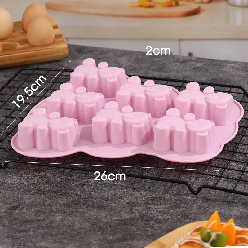 3D Bear & Cat Claw Silicone Mold – Chocolate, Candy & Fondant Baking Mould