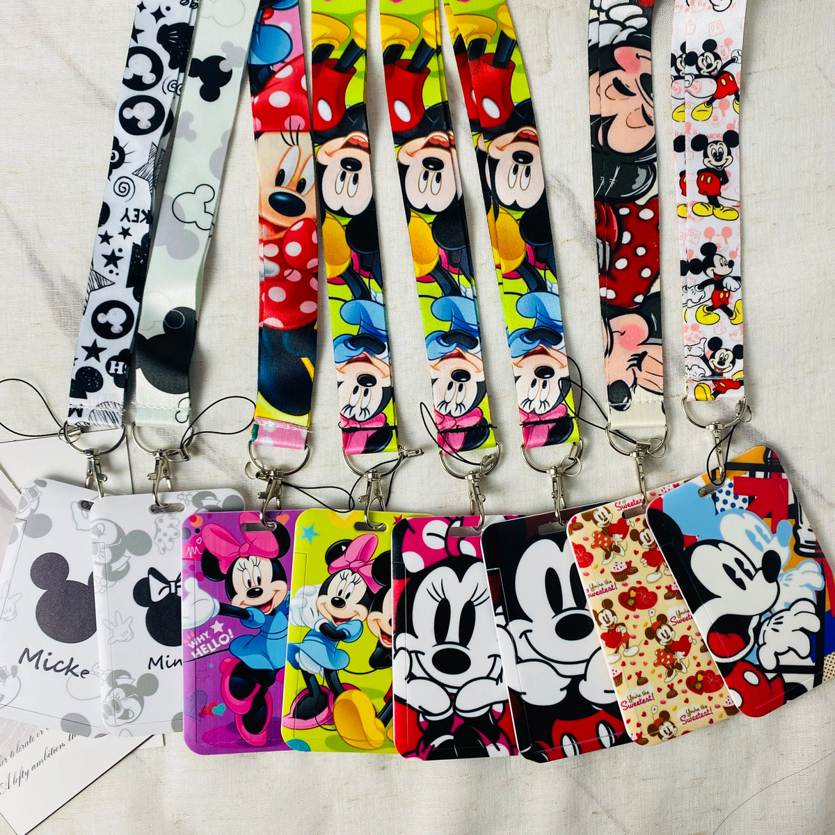 Anime Cartoon Lanyard with ID Card Holder & Keychain Strap