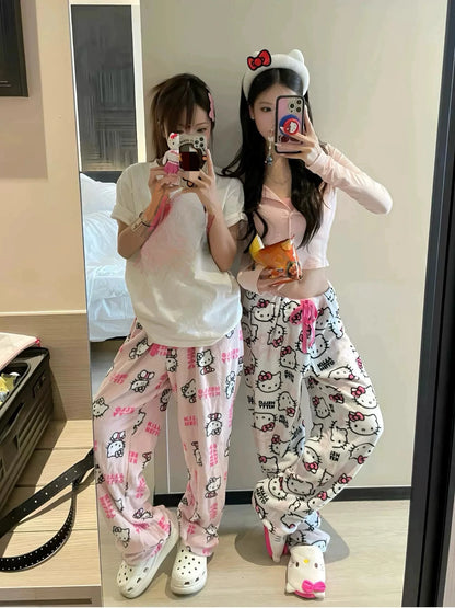 Hello Kitty Pajama Pants for Women – Cute Casual Lounge Bottoms