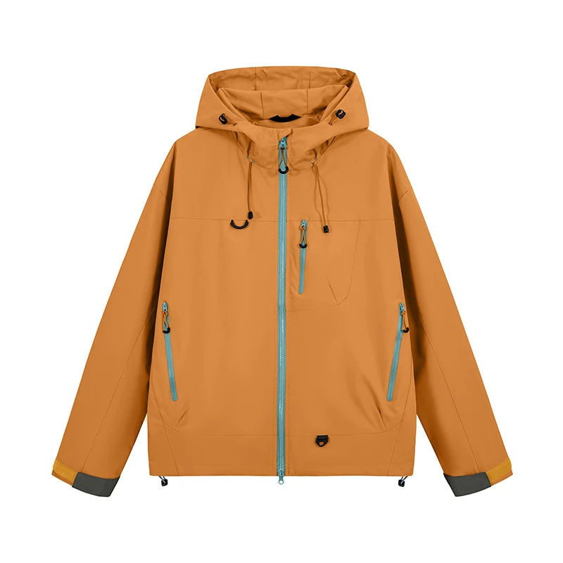 Waterproof Hooded Hiking Jacket – Unisex Outdoor Windbreaker