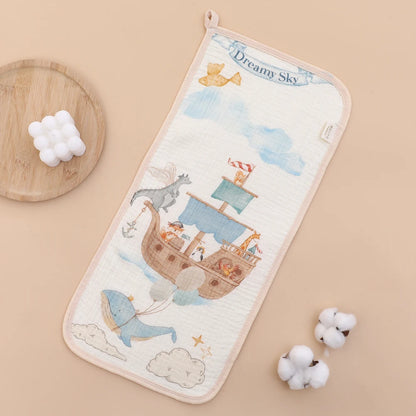6-Layer Muslin Baby Burp Cloth & Face Towel – Soft Cotton Gauze