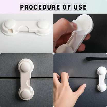 Baby Safety Cabinet Locks – Child Proof Drawer & Door Locks (2 or 5 Pack)